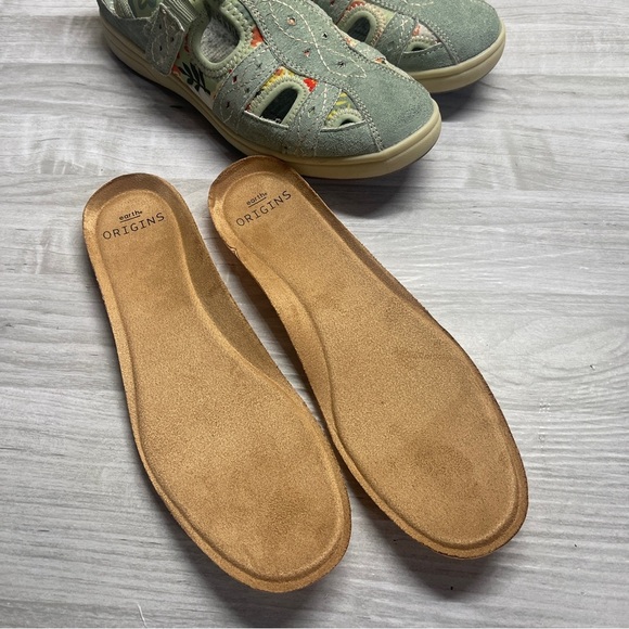 Earth Origins Effie Dusty Green Suede Fisherman Comfort Sandals Women’s size 7.5 - Picture 11 of 12